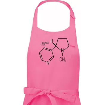 Kuchyňská zástěra Molekulární struktura Nikotin - Pánská zástěra na vaření - Univerzální velikost ( Růžová )