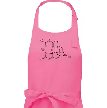 Kuchyňská zástěra Molekulární struktura Heroin - Pánská zástěra na vaření - Univerzální velikost ( Růžová )