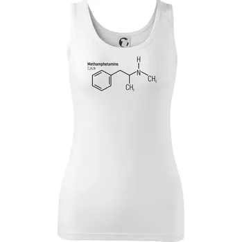 Dámské tričko Molekulární struktura Metamfetamin - Dámské tílko - 2XL ( Bílá )