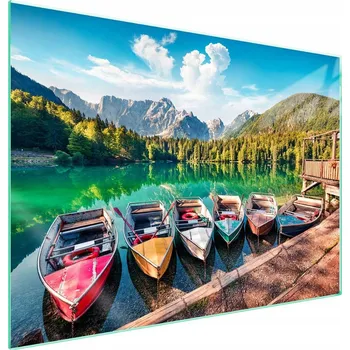 Obraz Skleněná ochranná deska na sporák 70x52 Lodě