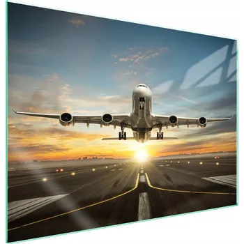 Obraz Skleněná ochranná deska na sporák 70x52 Letadlo