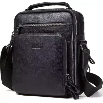 Contacts pánská kožená taška přes rameno Gerard Černá