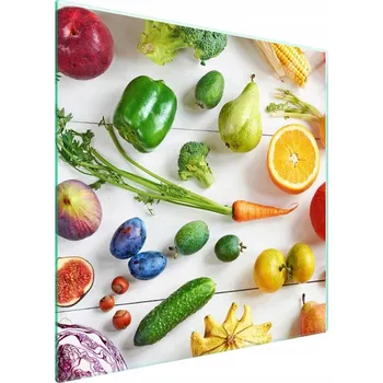 Obraz Skleněná ochranná deska na sporák 50x52 Zelenina