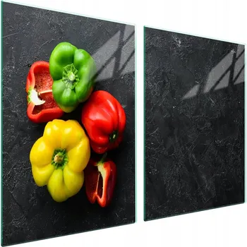 Obraz Skleněná ochranná deska na sporák 2x45x52 Paprika