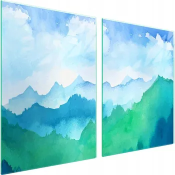 Obraz Skleněná ochranná deska na sporák 2x45x52 Hory