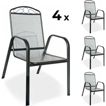 Elvisia Zahradní kovové židle BLAIR | 4 kusy