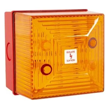 Výstražný maják, řada: FD40IS Blikající barva Jantarová LED 22mA Povrchová montáž 16.2 v DC → 26.4 v DC v