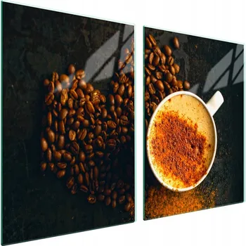 Obraz Skleněná ochranná deska na sporák 2x45x52 Káva