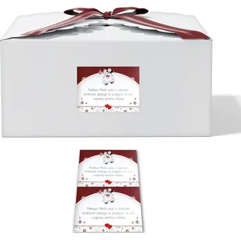 Svatební dekorace Samolepka na svatební dort 1 ks Samolepicí poděkování pro hosty