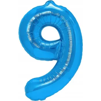 Balónek Fóliový balónek PartyPal číslice 9, tmavě modrý, 40 cm