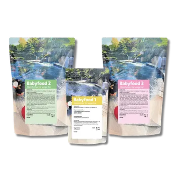 Krmivo pro rybičky Sortiment kompletního krmiva po vylíhnutí