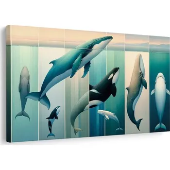 Obraz Dovido Obraz velryby a kosatky v hlubinách