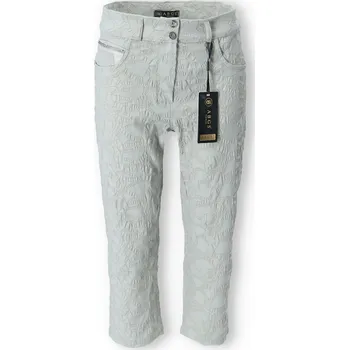 Dámské kalhoty Kalhoty 3/4 Capri Abgs 4445 barva: béžová, velikost: 46