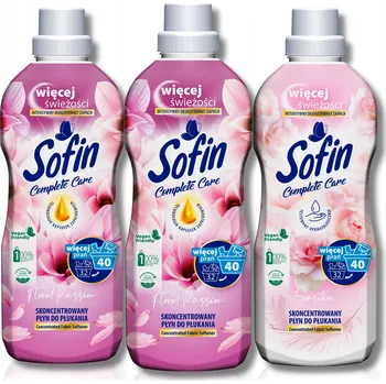 Aviváž SOFIN tekutá aviváž Floral Passion + Sensitive MIX 3x800ml (96 praní)
