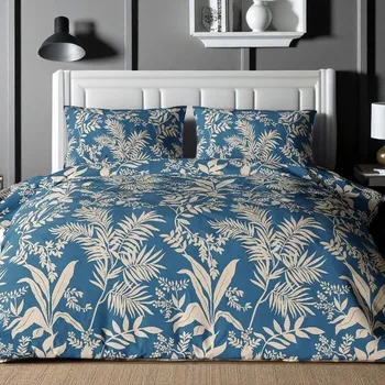 Povlečení Home of Dreams Krepové povlečení Homa TORRY BLUE 140 x 200, 70 x 90 cm