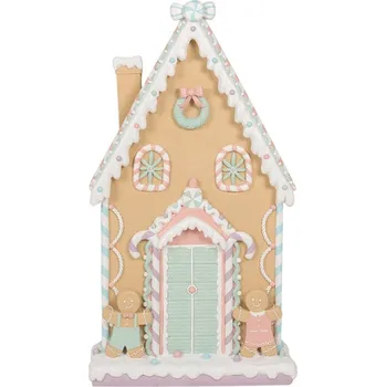 Perníková veliká dekorace chaloupky a perníčků Gingerbread House - 50*15*93 cm