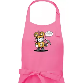 Kuchyňská zástěra Hodl tight, it's time for my birthday! - Pánská zástěra na vaření - Univerzální velikost ( Růžová )