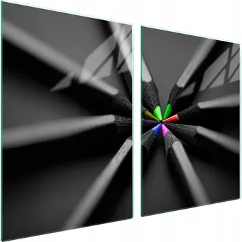 Obraz Skleněná ochranná deska na sporák 2x45x52 Pastelky