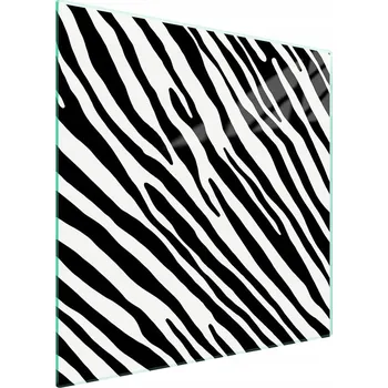 Obraz Skleněná ochranná deska na sporák 50x52 Zebra