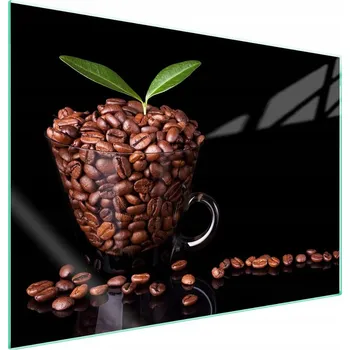 Obraz Skleněná ochranná deska na sporák 70x52 Káva