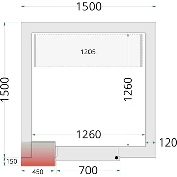 TEFCOLD CR 150x150x220 Panely ke stavebnicovým boxům 120 mm + prodloužená záruka