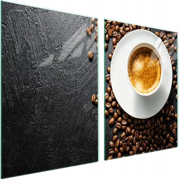 Obraz Skleněná ochranná deska na sporák 2x45x52 Káva