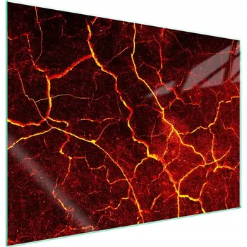 Obraz Skleněná ochranná deska na sporák 70x52 Láva