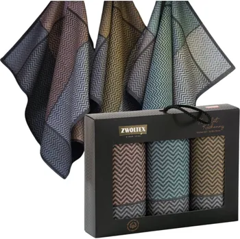 Utěrka Sada kuchyňských utěrek Pure 3 ks hnědá tyrkysová Zwoltex