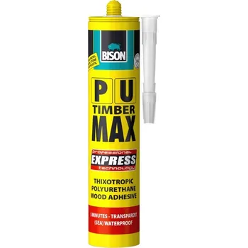 Průmyslové lepidlo BISON lepidlo na dřevo PU MAX 340 g, transparentní
