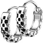 OPN2011-ST Ocelové náušnice kruhy s dekorem