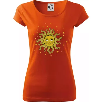 Rodinný set Měsíc - slunce - hvězda (Pecka Design) - Dámské triko Pure - XL ( Oranžová )