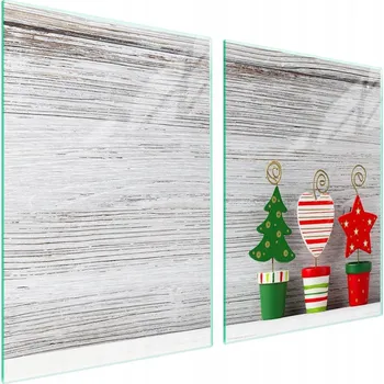 Obraz Skleněná ochranná deska na sporák 2x45x52 Vánoce