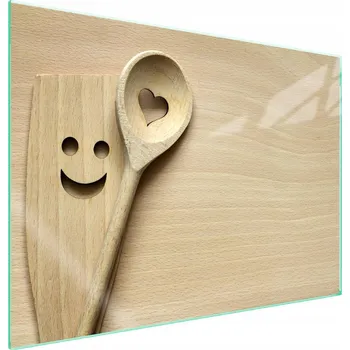 Obraz Skleněná ochranná deska na sporák 70x52 Lžíce