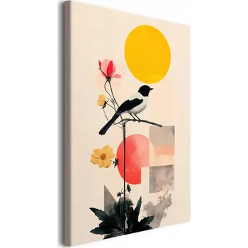 Obraz Obrazy na plátně do ložnice květiny ptáci příroda Velká dekorace na zeď