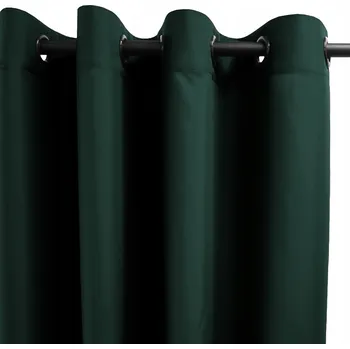 Obraz ZÁCLONY DO OBÝVACÍHO POKOJE NA PRŮCHODKÁCH 140x170 LAHVOVÁ ZELEŇ PANAMA NA MÍRU