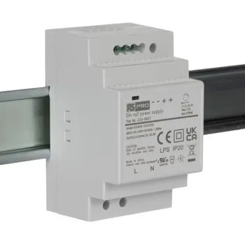 spínaný zdroj RS PRO Spínaný napájecí zdroj Napájecí zdroj na lištu DIN, počet výstupů: 1, výstup: 24V dc, 2.5A, vstupní: 90 →