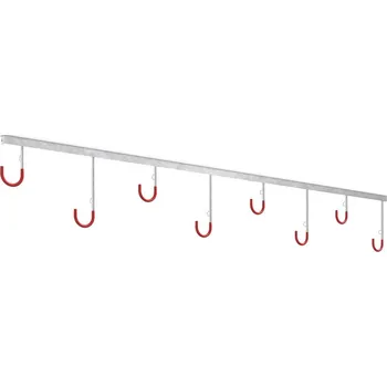stojan na kolo Nástěnný držák na jízdní kola 3808, š 2600 mm, montáž na strop, 8x parkovací místo