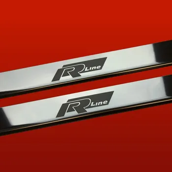 autokoberec VOLKSWAGEN POLO MK5 6R Kryty prahů R-LINE 3 dveře Nerezová ocel 304 W