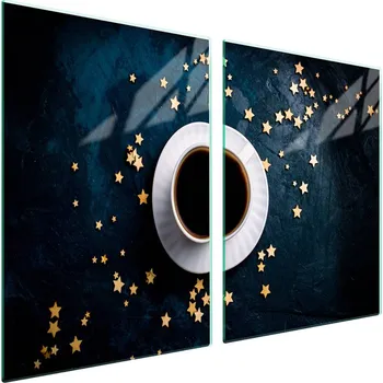 Obraz Skleněná ochranná deska na sporák 2x45x52 Káva