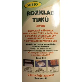 Čistička odpadních vod Rozklad tuků 0,5 l