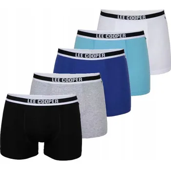 Boxerky 5x Pánské boxerky LEE COOPER 5-BALENÍ slipy bavlna vel. XL