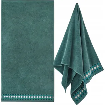 Ručník ZWOLTEX ZEN 2 Ručník s výšivkou velký koupelnový zelený 450g 70x140cm