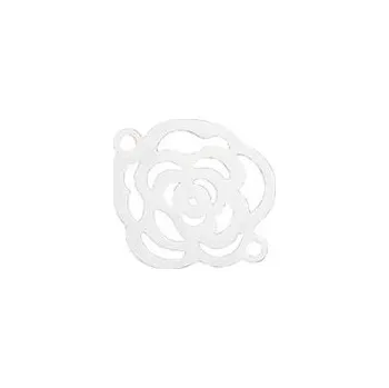 Materiál na výrobu šperku OK1321-ST Ocelová destička růžička