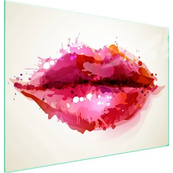 Obraz Skleněná ochranná deska na sporák 70x52 Ústa