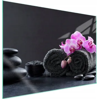 Obraz Skleněná ochranná deska na sporák 70x52 Květina