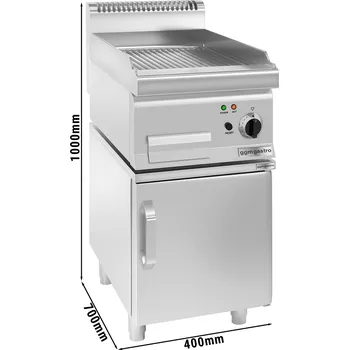 Lednice G.Gastro Elektrický gril - drážkovaný (3,6 kW) - vč. spodního dílu s 1 dveřmi