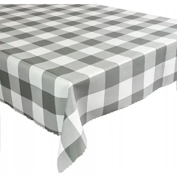 ubrus Ubrus Odolný proti Skvrnám Dekorativní Alice Kostkovaný Šedý 130x220 cm
