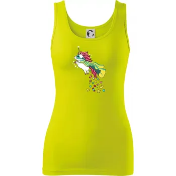 Dámské tričko Sweet jednorožec (Pecka design) - Dámské tílko - 2XL ( Limetková )