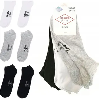 Pánské ponožky 3x PÁNSKÉ PONOŽKY LEE COOPER sada kotníkové ponožky 43-46