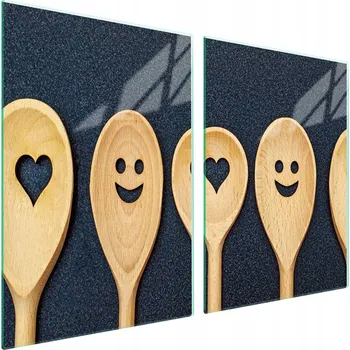 Obraz Skleněná ochranná deska na sporák 2x45x52 Lžíce